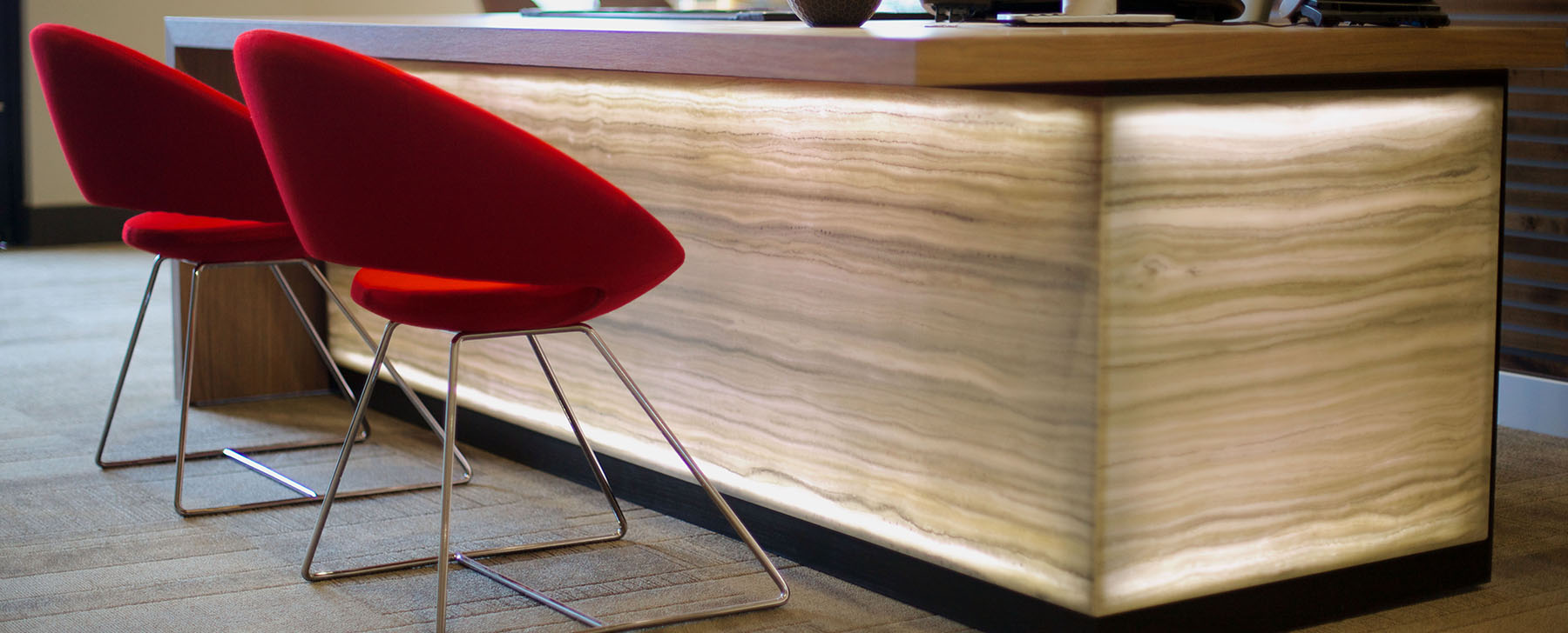 Custom desk and chairs