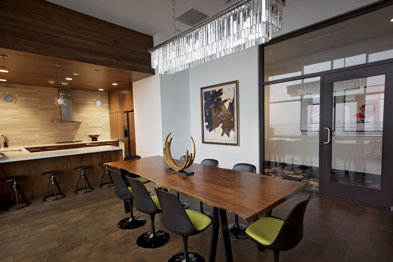 Aster Home Custom Table & Custom Chandelier