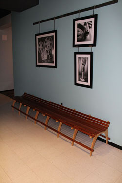 Mahogany Slatted Bench