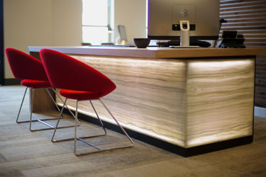 Desk and computer